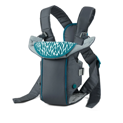 Swift Classic Baby Carrier with Wonder Cover Bib, 2-Position, 7-26lb, Gray